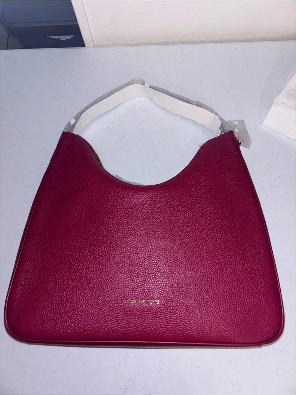 Michael Kors Pebbled Leather Shoulder Bag - Fuchsia